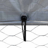 Dog Cage with Roof and Door Silver Galvanised Steel 3294908