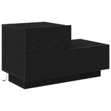 Bedside Cabinet Black Oak 70 x 36 x 40.5 cm Engineered Wood 863065