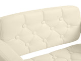 PU Leather Upholstered Swivel Bar Stool, Height Adjustable with Back, Armrest, Footrest, Beige T3398P328152