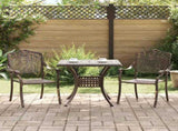 Garden Table Set 3 pcs Bronze Cast Aluminium 3334740