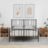 Bedside Cabinet 2 pcs Old Wood and Black 40 x 35 x 47.5 cm 884067