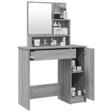 Dressing Table with Mirror Grey Sonoma 86.5x35x136 cm 820494