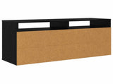 Lowboard with Drawer Black Oak 102 x 32 x 48.5 cm 8000589