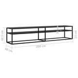 TV Cabinet Black Tempered Glass 200 x 40 x 40.5 cm Sleek 331727
