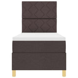 Box Spring Bed with Headboard Dark brown 80 x 200 cm Fabric 3339654