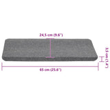 Stair Mats Self-adhesive 30 pcs Grey 65x24.5x3.5 cm 3365913