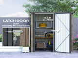 5ft x 3ft Metal Garden Storage Shed, Outdoor Tool Shed with Sloped Roof, Lockable Door for Tools, T3398P318726
