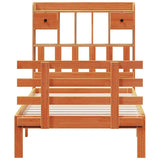 Bookcase Bed without Mattress Wax Brown 75x190 cm Small Single Solid Wood Pine 3322806
