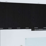 Hanging Cabinet Black Oak and White 30 x 31 x 80 cm 884244