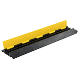 Cable Protector Ramps 4 pcs 2 Channels Rubber 101.5 cm 142835
