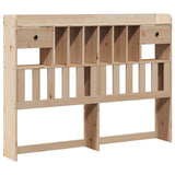 Bookcase Bed without Mattress 150x200 cm King Size Solid Wood Pine 3308879