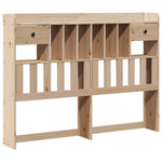 ZNTS Bookcase Bed without Mattress 150x200 cm King Solid Wood Pine 3321836
