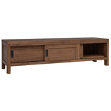 TV Cabinet 110 x 30 x 30 cm Solid Teak Wood Natural 42026890