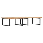 ZNTS Basin Shelf Wall Mounted Steel and Solid Wood Acacia 3302897