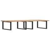Basin Shelf Wall Mounted Steel and Solid Wood Acacia 3302897