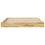 Bed Frame without Mattress 200x200 cm Solid Wood Oak 3324127