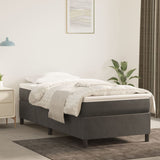 Box Spring Bed Frame Dark Grey Single Velvet 3121221