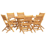 7 Piece Garden Dining Set Solid Wood Teak 3155014