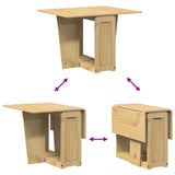 Butterfly Dining Table Foldable Corona Wax Brown Solid Wood Pine 4013433