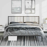 Metal Bed Frame without Mattress with Headboard Black 183x213cm 350869