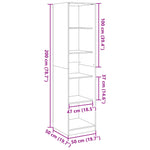 Wardrobe Sonoma Oak 50x50x200 cm Engineered Wood 3307713