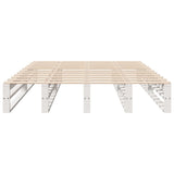 Bed Frame without Mattress White 160x200 cm Solid Wood Pine 850849