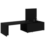 ZNTS Coffee Table Black 150x50x35 cm Engineered Wood 801338