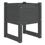 Planters 2 pcs Grey 40x40x52.5 cm Solid Wood Pine 822112
