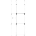 ZNTS Telescopic Wardrobe System with Rods Aluminium 321112