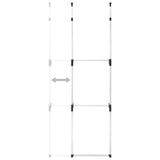 ZNTS Telescopic Wardrobe System with Rods Aluminium 321112