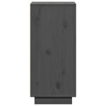 Sideboards 2 pcs Grey 31.5x34x75 cm Solid Wood Pine 813355