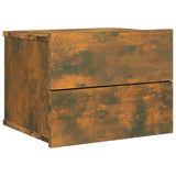 Bedside Cabinets 2 pcs Smoked Oak 40x30x30 cm Engineered Wood 815412