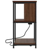 Bedside Cabinet Brown Oak 38 x 31 x 61 cm Engineered Wood 859458