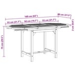 7 Piece Outdoor Dining Set Solid Teak Wood 44685
