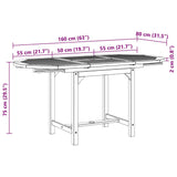 7 Piece Outdoor Dining Set Solid Teak Wood 44685