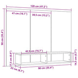 TV Cabinet Set Old Wood 120 x 23.5 x 90 cm Engineered Wood 875185