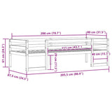 Kids' Bed Frame without Mattress Wax Brown 80x200 cm 846863