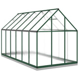 Greenhouse with Base Frame Green 334x169x202 cm Aluminium 3266330