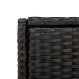 Garden Storage Cabinet Black 105x55x113 cm Poly Rattan 365563