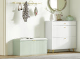 Elegant Eight Shoe Bench, with Top Seat - Green T3398P344254