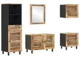 Bathroom Cabinet Set with Drawer 5 pcs Solid Mango Wood 3310168