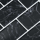 Subway Tile 20 pcs Black Marble 30.5 x 30.5 cm 42021222