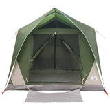 Tunnel Tent with Roof Green 10-Person Polyester and Steel 42028661