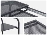 Garden Dining Set 9 pcs Anthracite Steel 3429145