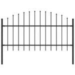 ZNTS Garden Fence with Spear Top Steel 144942