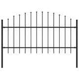 ZNTS Garden Fence with Spear Top Steel 144942