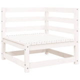 Garden Sofa 3-Seater White Solid Wood Pine 837950