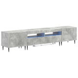 3 Piece LED TV Cabinet Concrete Grey Engineered Wood 3416679