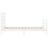 Bed Frame without Mattress White 100x200 cm Solid Wood 3194887