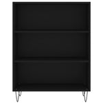 Highboard Black 69.5x32.5x180 cm Engineered Wood 3189566